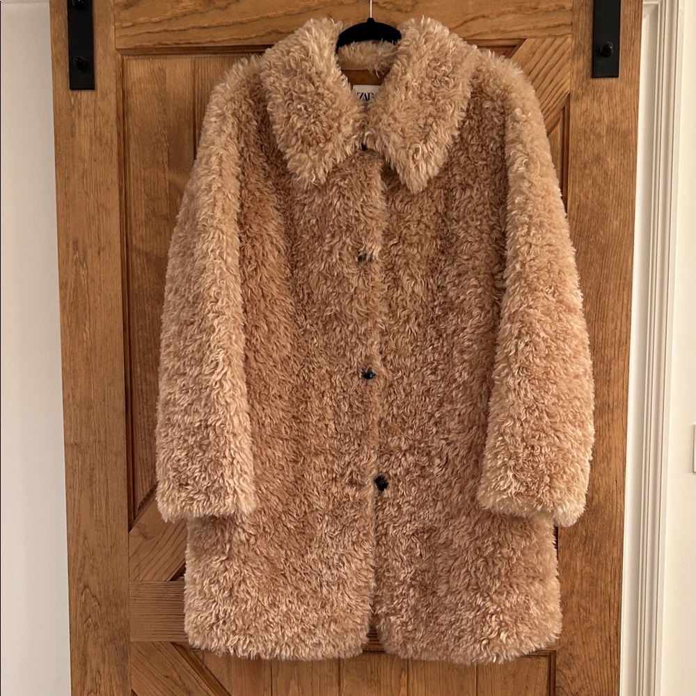 Zara Faux Fur Coat - NWT - Picture 3 of 6